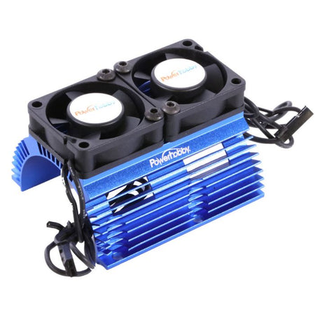 Powerhobby Power Hobby Heat Sink w/ Twin Tornado High Speed Fans 1/8 Motors Blue PH1289BLUE Default Title