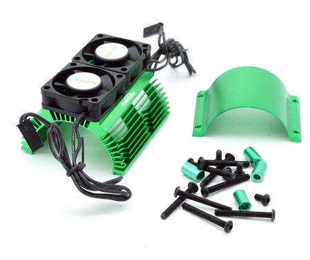 Powerhobby Heat Sink w Twin Turbo High Speed Cooling Fans 1/8 Motors-Green PH1289GREEN Default Title