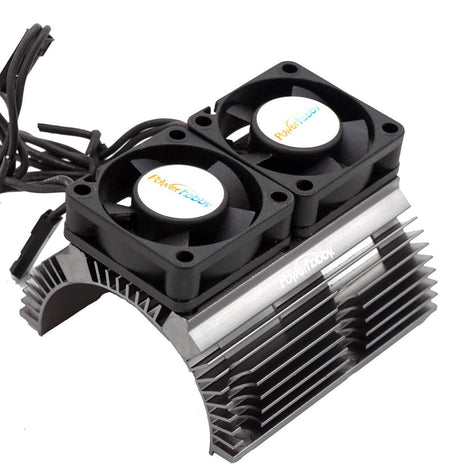 Powerhobby Powerhobby Heat Sink w Twin Turbo High Speed Cooling Fans 1/8 Motors-GunMetal PH1289GUN Default Title