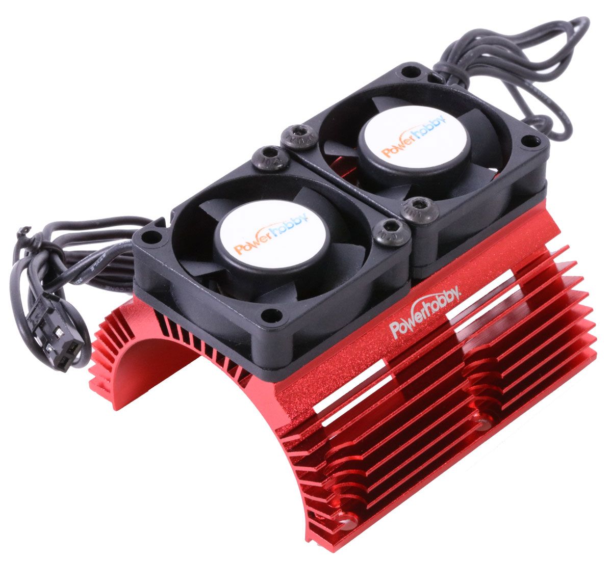 Powerhobby Power Hobby Heat Sink w/ Twin Tornado High Speed Fans 1/8 Motors Red PH1289RED Default Title