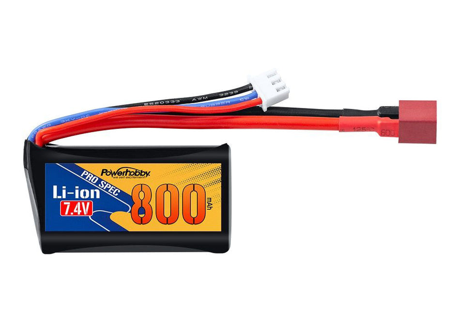 Powerhobby Li-ion 7.4V 800mAh Battery with Deans Plug : BlackZon Slyder