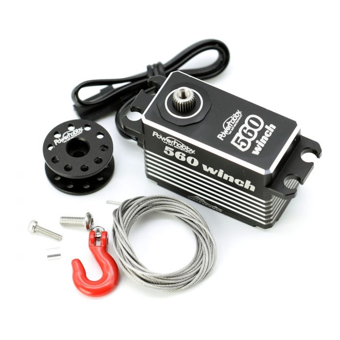 Powerhobby 560 HV Waterproof Low Profile Smart Winch Brushless 33KG Servo PH560WINCH Default Title