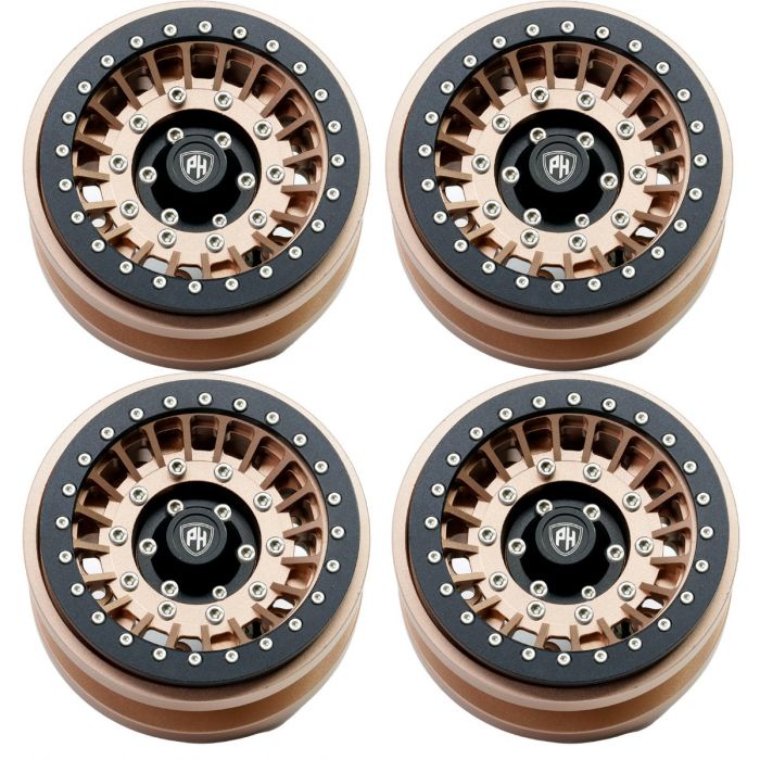 Powerhobby Z1 Axial SCX6 2.9 CNC Aluminum Beadlock Wheels Bronze (4pcs)