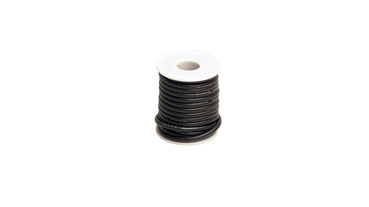 Racers Edge 12 Gauge Silicone Ultra-Flex Wire; 25' Spool (Black) 1205 Default Title