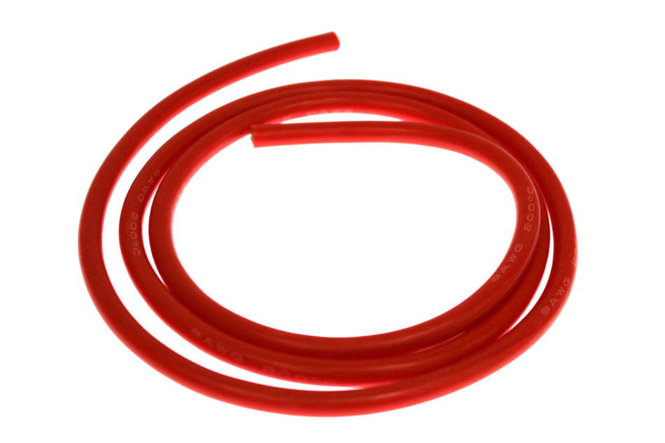 Racers Edge 8 Gauge Silicone Wire, 3' Red 1211 Default Title