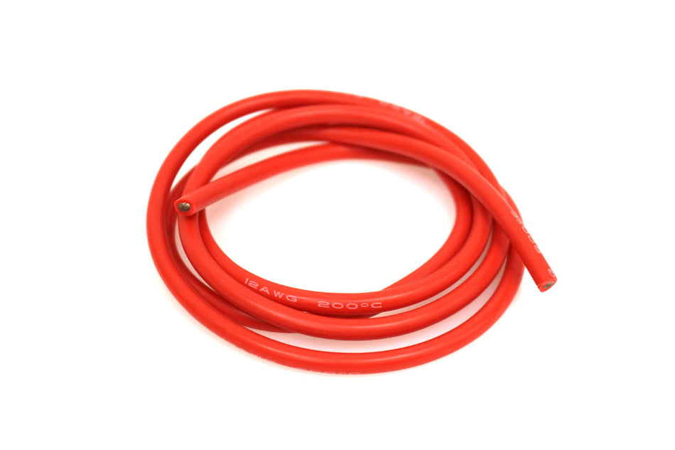 Racers Edge 12 Gauge Silicone Wire, 3' Red 1215 Default Title