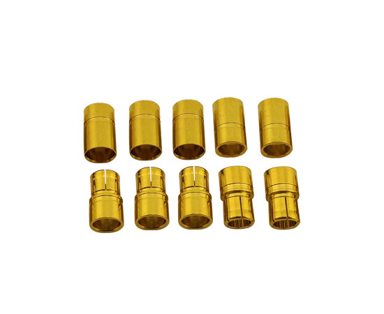 Racers Edge 8mm Gold Plated Banana Plugs, Male & Female (5 pair) 1668 Default Title