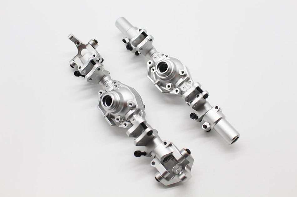 Racers Edge Silver Aluminum Axle Housing Set Front & Rear CEN Racing Ford F-250 1971S