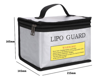 Racers Edge Lipo Battery Charging Safety Bag 215x145x165mm with Zipper 2105 Default Title