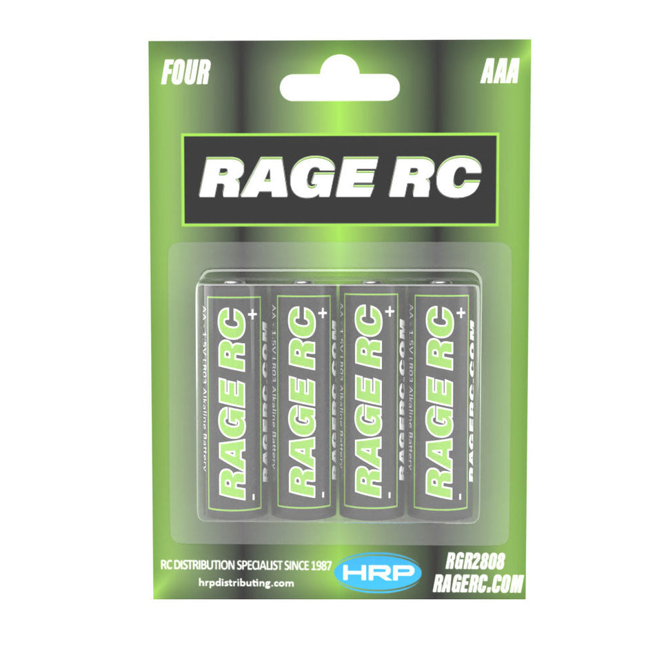 Rage RC AAA Alkaline Batteries (4 Pack)