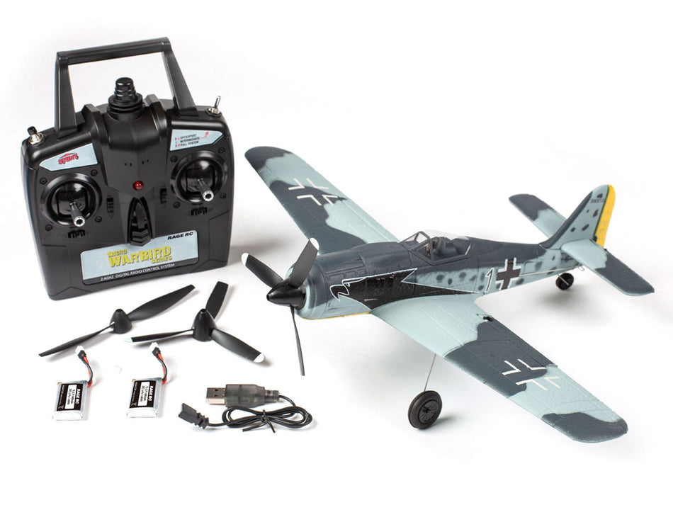 Rage R/C Focke-Wulf Fw 190 Micro RTF Airplane with PASS System A1308