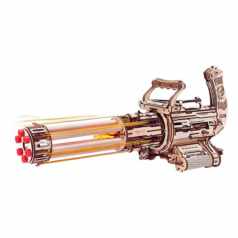 Robotime Rotating Barrel Machine Gun Toy 3D Wooden Puzzle LQA01