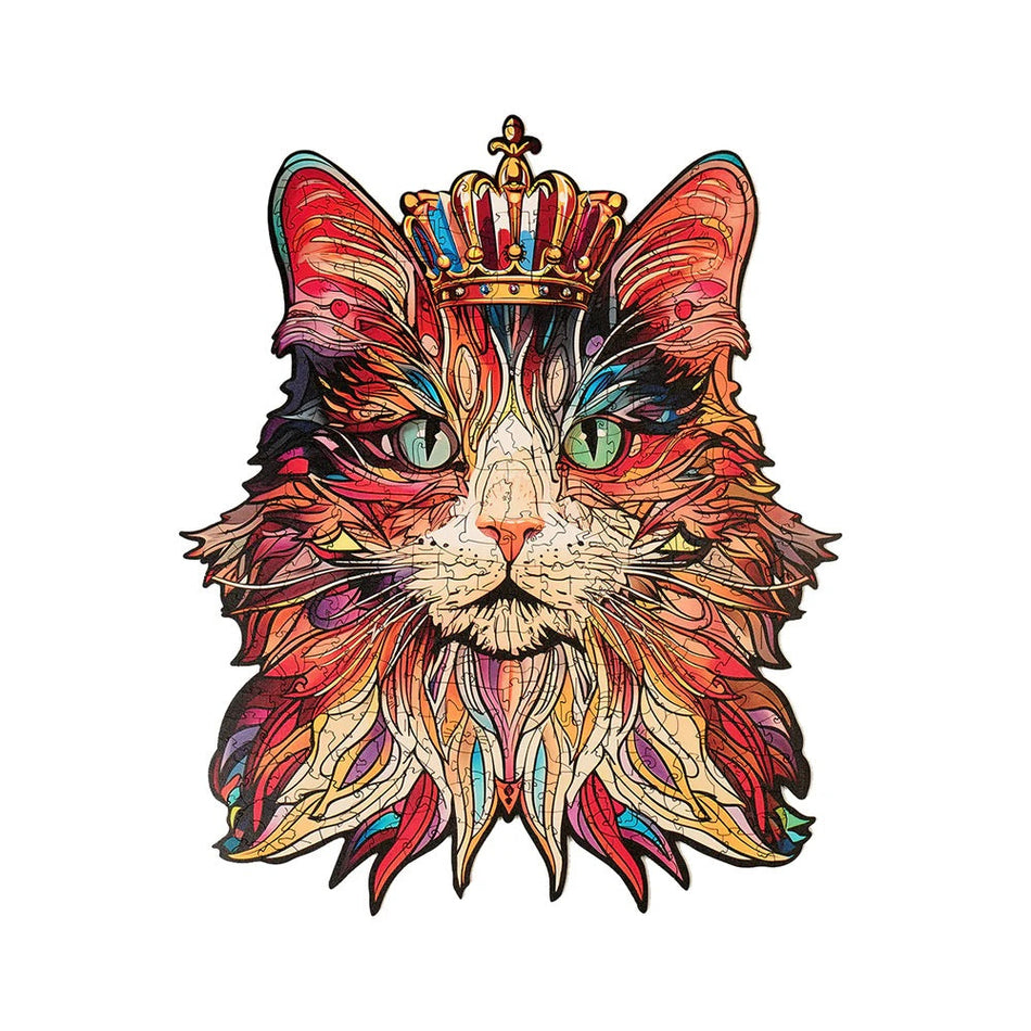 Robotime Rowood Cat King 200pc Wooden Jigsaw Puzzle TA002