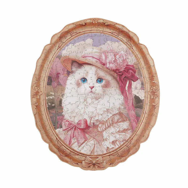 Robotime Rowood Springtime Kitty 200-Piece Wooden Jigsaw Puzzle TA005
