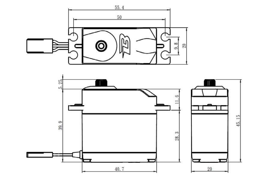 Savox Budget Analog Servo Standard Size Metal Gears SAVB08KG Default Title