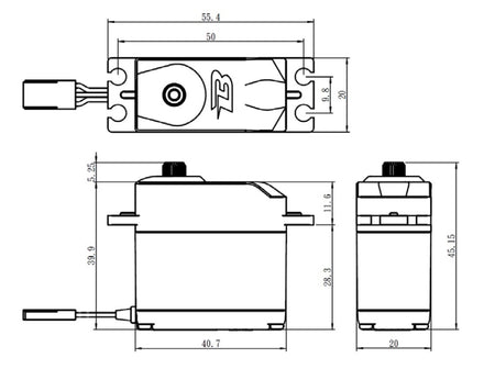 Savox Budget Analog Servo Standard Size Metal Gears SAVB12KG Default Title