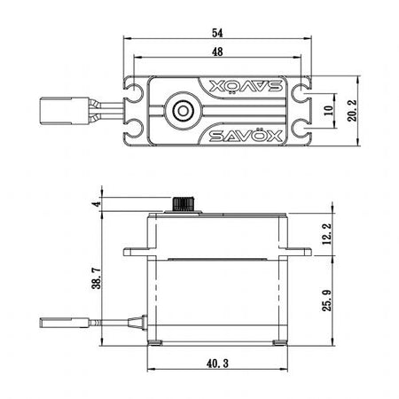 Savox High Voltage Brushless Steel Gear Monster Torque Servo SAVSB2280SGP Default Title