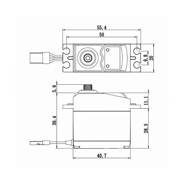 Savox Standard Digital Servo 0.19sec / 145oz @ 6.0V SAVSC0252MGP Default Title