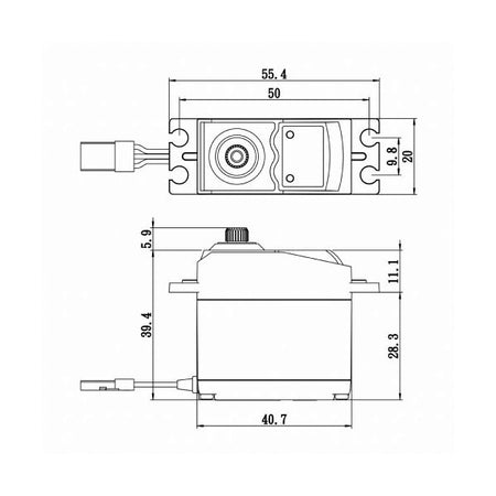 Savox Standard Digital Servo 0.19sec / 145oz @ 6.0V SAVSC0252MGP Default Title