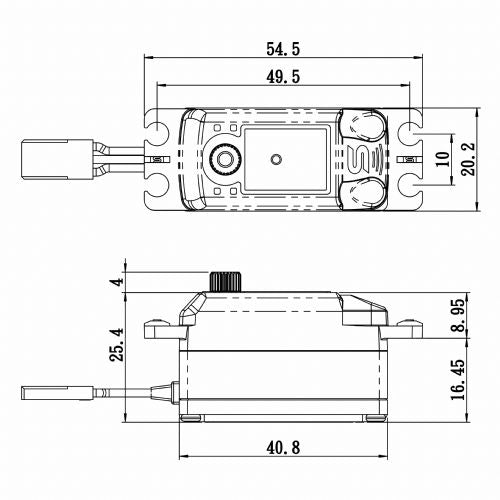 Savox Low Profile Digital Servo 0.09sec / 125oz @ 6V SAVSC1251MGP Default Title