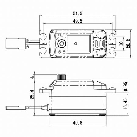 Savox Low Profile Digital Servo 0.09sec / 125oz @ 6V SAVSC1251MGP Default Title