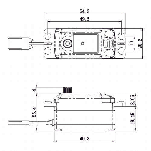 Savox Low Profile 1/10 Digital Servo Super Speed Soft Start SAVSC1252MGP Default Title