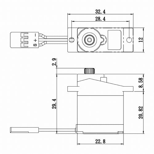 Savox Micro Digital Metal Gear Servo Soft Start .13/54 @6V SAVSH0255MGP Default Title