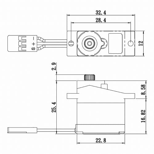 Savox Micro Digital Metal Gear Heli Servo Soft Start, .09/30.6 @ 6V SAVSH0257MGP Default Title