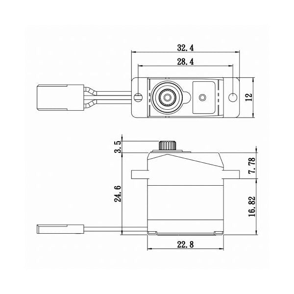 Savox Super Torque Metal Gear Micro Servo Soft Start 0.06/16.7 @6 SAVSH0264MGP Default Title