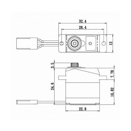 Savox Super Torque Metal Gear Micro Servo Soft Start 0.06/16.7 @6 SAVSH0264MGP Default Title