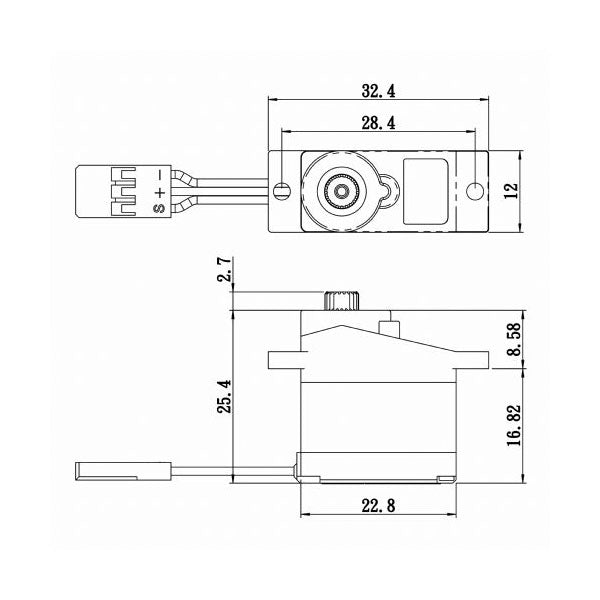 Savox SAVSH0350P Micro Digital Servo w/Soft Start, 0.16sec / 36oz @ 6V Default Title