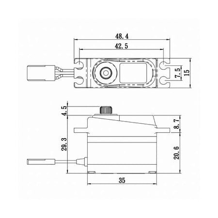 Savox SAVSV1250MGP High Voltage Micro Tail Servo Soft Start 7.4v Default Title