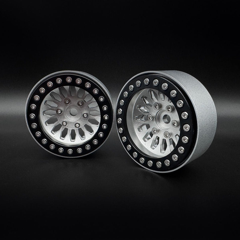 Reef's RC 1.9 "Shield" Aluminum "Deep Dish" Beadlock Wheels w/Hubs REEFS218
