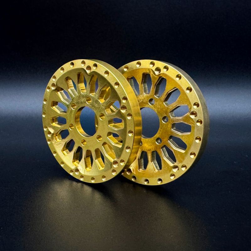 Reef's RC Brass 1.9 "Shield" Wheel Face (2) REEFS255