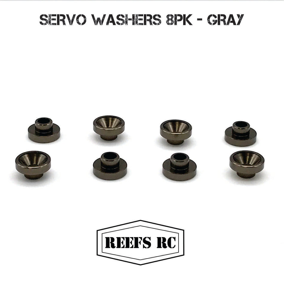 Reefs RC Servo Washers 8pk - Gray