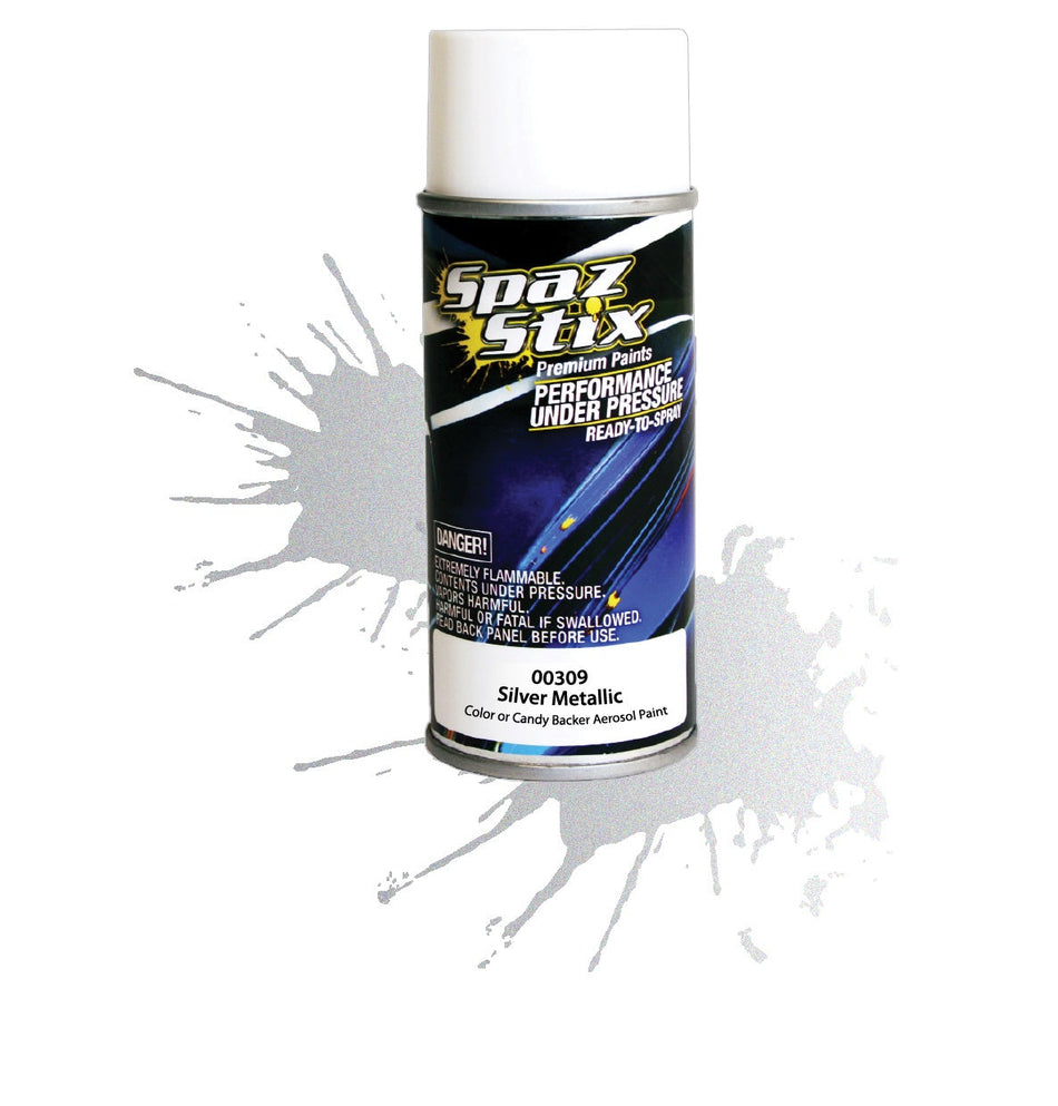 Spaz Stix SILVER METALLIC BACKER / BASECOAT AEROSOL 3.5OZ Default Title