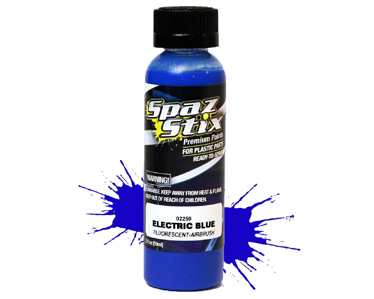 Spaz Stix ELECTRIC BLUE FLUORESCENT AIRBRUSH PAINT 2OZ Default Title