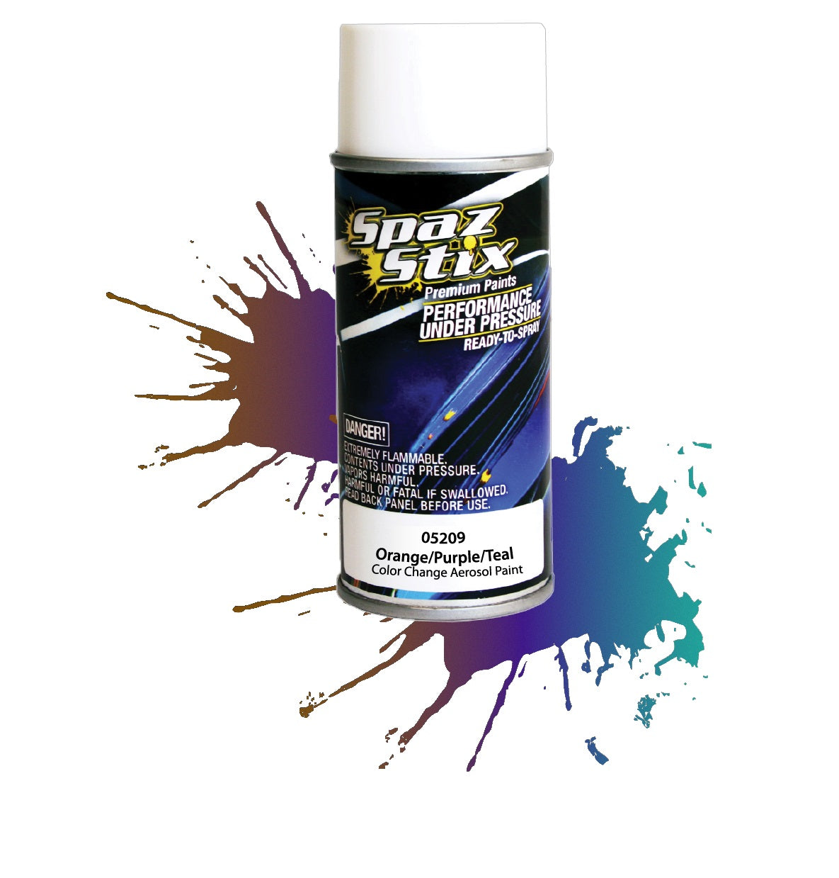 Spaz Stix COLOR CHANGING PAINT ORANGE / PURPLE / TEAL AEROSOL 3.5OZ Default Title