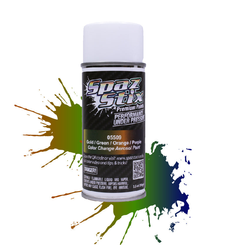 Spaz Stix COLOR CHANGING PAINT GOLD/ GREEN/ORANGE/PURPLE AERSOL 3.5 Default Title