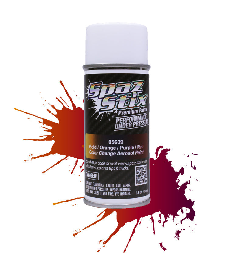 Spaz Stix COLOR CHANGING PAINT GOLD/ ORANGE/PURPLE/RED AEROSOL 3.5 Default Title