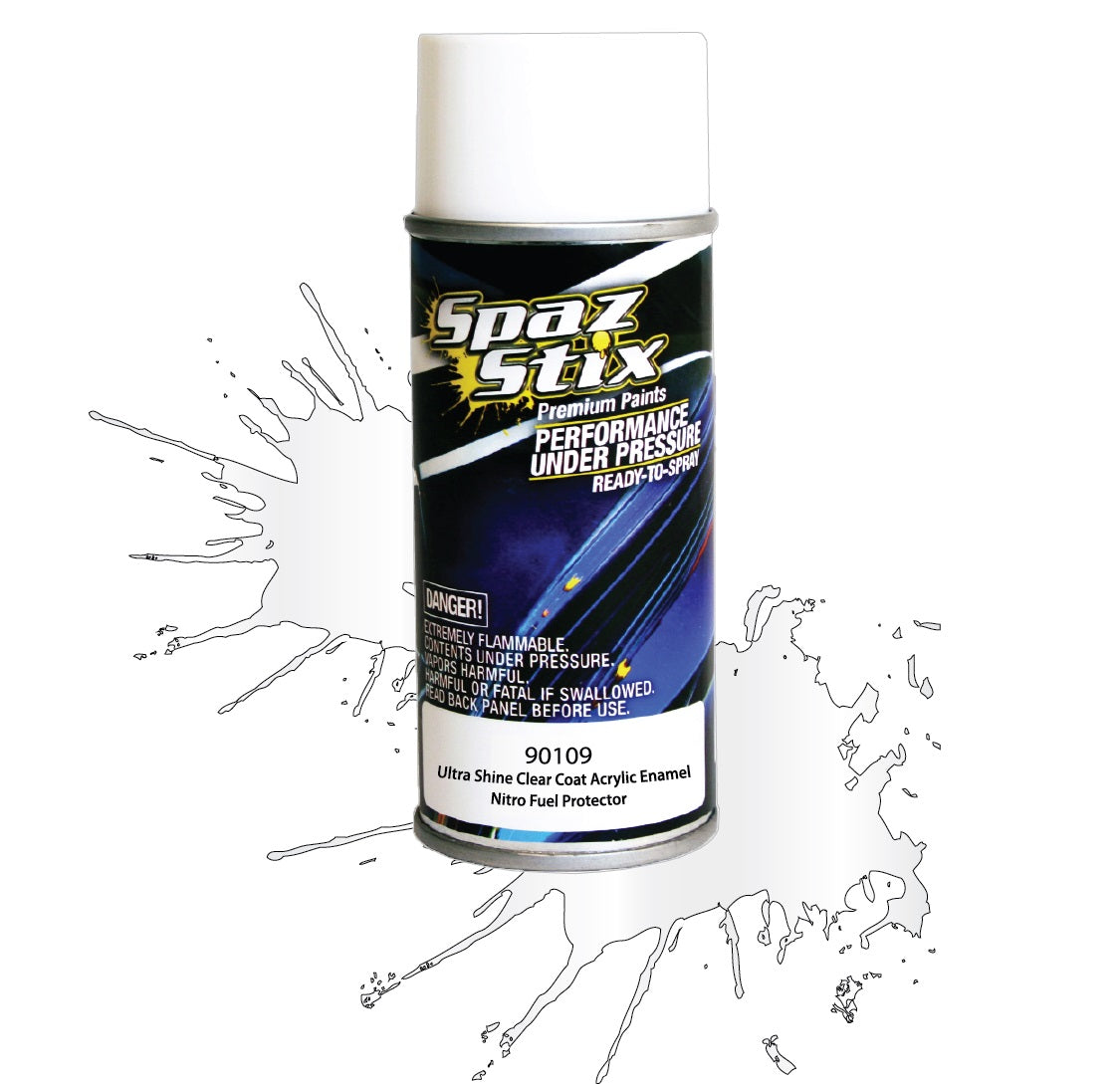 Spaz Stix ULTRA SHINE CLEAR ACRYLIC ENAMEL AEROSOL 3.5OZ Default Title