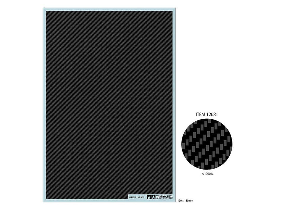 Tamiya Carbon Pattern Decal Set Twill Weave / Fine