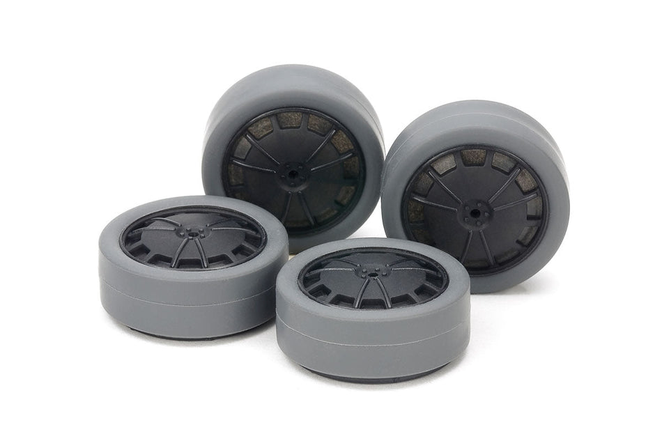 Tamiya JR 26mm Tires/Carbon Wheels, Hard/Small Diameter/Low 15545
