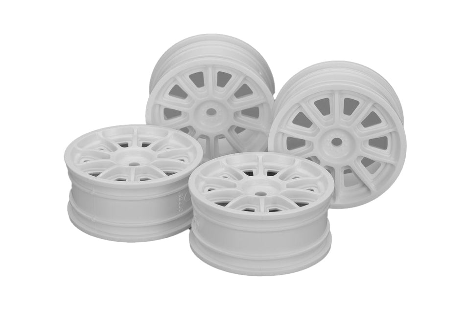 Tamiya TH 10-Spoke Wheels White 24mm Width Offset 0