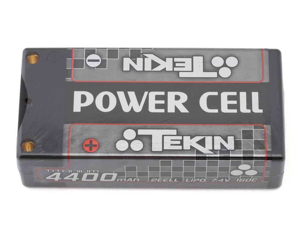 Tekin Titanium Power Cell 2S Shorty LiPo Battery 160C (7.4V/4400mAh) w/5mm Bullets TT1652