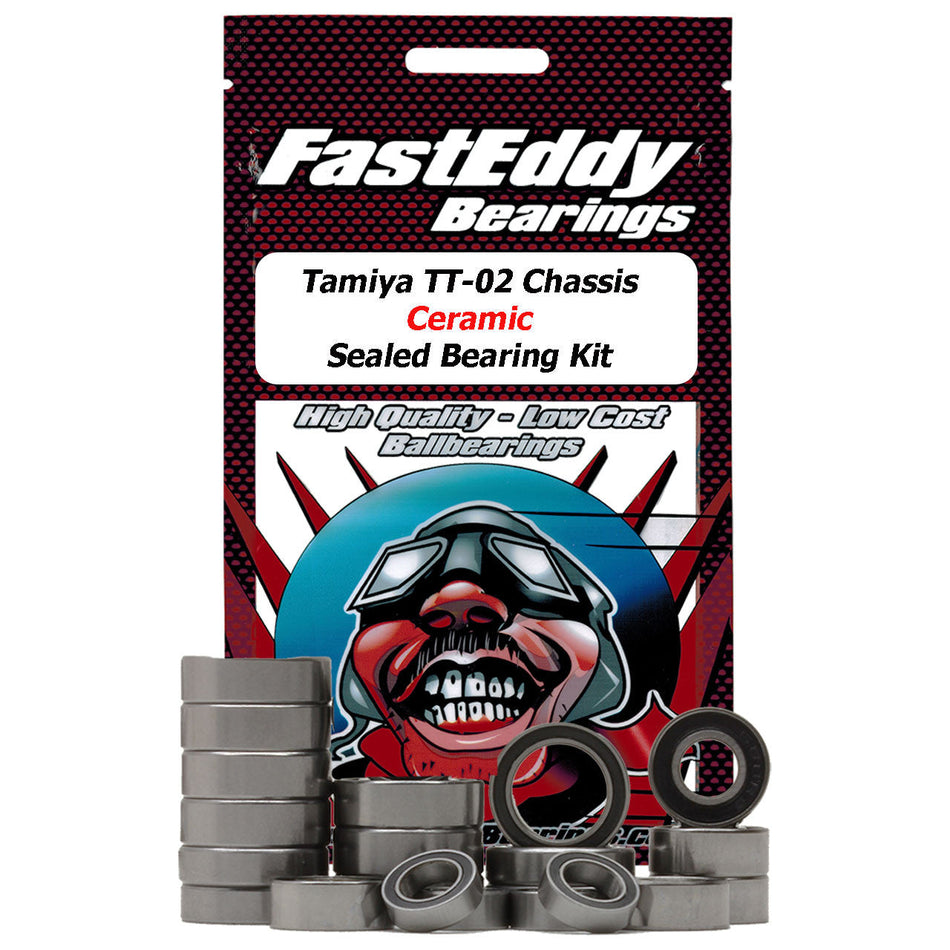 Team FastEddy Tamiya TT-02 Chassis Rubber Ceramic Sealed Bearing Kit 5477