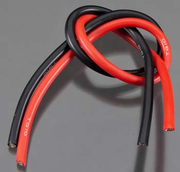 TQ Wire 10 Gauge Super Flexible Wire - 1' ea. Black and Red 1102