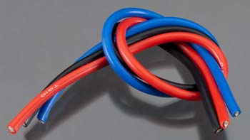 TQ Wire 10 Gauge Super Flexible Wire - 1' ea. Black Red Blue 1103