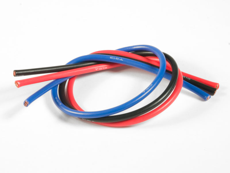 TQ Wire 13 Gauge Super Flexible Wire- 1' ea. Black Red Blue 1303