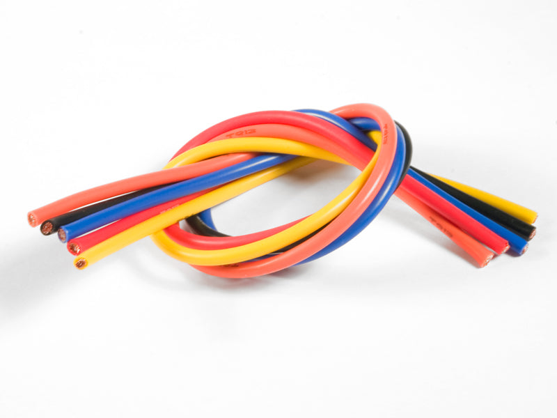 TQ Wire 13 Gauge Super Flexible Wire- 1' ea. Black Red Blue 1305